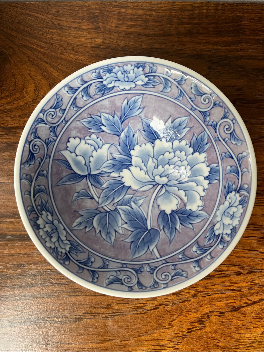 Blue Floral Decorative Ceramic Plate